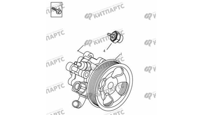 Насос ГУР (двигатель 4G20/4G24) Geely Emgrand X7 FL