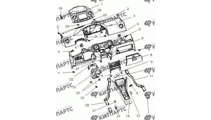 Приборная панель Geely MK